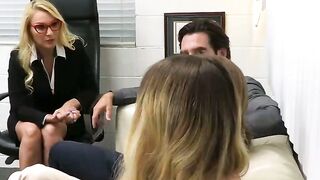 UNBELIEVABLE! 3 Smoking Hot Blondes Share a BigCocked Doctor for a Therapy Session gone WILD!