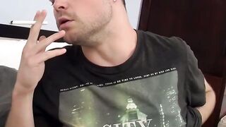 DUSTIN FITCHS BUTTTERRIBLE SECRET Watch Him Squirt Like A FAGGOT while Blowing Smoke