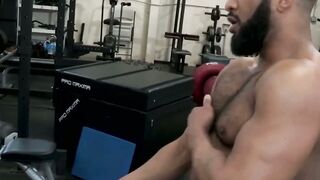 Sweaty  Savage 9Inch Black Beast Unleashes Brutal Interracial Anal Fury on Tattooed Muscle Hunk at the Gym!