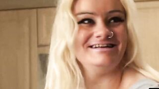 Blonde Bombshell Jakki Louise Gets Destroyed by a Monster Cock  Watch as She Takes Every Inch!!