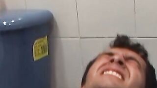 UNBELIEVABLE DEBUT! Chubby Latino Twink Sucks Dick Blindfolded and Barebacks Small Hole