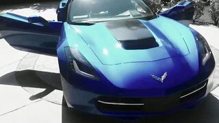 INDUCE HYSTERIA WETTEST DAY EVER! PetrolPumpin Babes Get DIRTY with Blue Corvette Stingray!!!