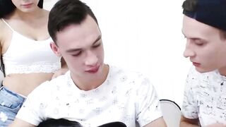 UNBELIEVABLE TWINS DUO Alessandro Katz and Charlie Dean STRIKE BIG, Filling My DESPERATE Pussy After a SIZZLING Guitar Session!