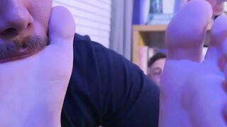 FEET FRENZY Dallas Worships, Sucks, and Swallows Dimitris CRUSHING Heels and His Roommates SINew footnote