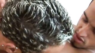 BOOM! Latino Stallion Blasts Cum on Hung Sex Slave After Kinky Deepthroat and Pierced Foot Torture!