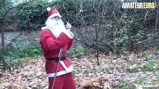 AMATEUR EURO Christmas Anal Sex With beauty French Alix Feeling