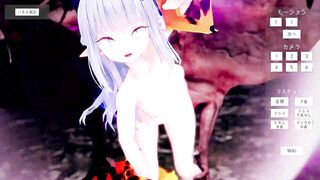 White Hair Elve was Nailed by Monster! | 3D Game Animation, HD,