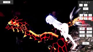 White Hair Elve was Nailed by Monster! | 3D Game Animation, HD,