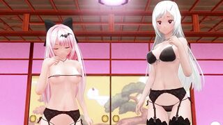 CUSTOM MAID 3D 2-two SWEET BEAUTIES PLEASURING a DUDE IN TURN!