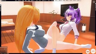 3D ANIMATED YURI Schoolgirls Examine their Bodies for the first Time