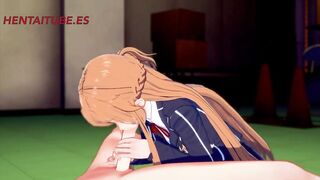 Sword Art Online Hentai - Asuna x Kirito - Handjoob, Bj, Fucks