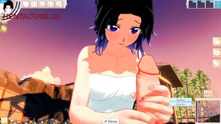 Kimetsu no Yaiba Cartoon - Tanjiro x Kanae Hand Job, Head and
