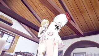 Genshin Impact: Futa Lumine Pounded Paimon | Emergency Onahole