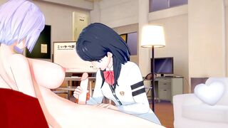 [SSSS.Gridman] Futanari Akane Shinjo Boned Rikka Takarada(3d Hentai)