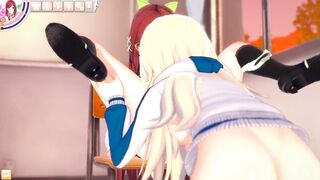 3D CARTOON YURI Schoolgirls Nailed after School