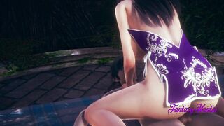 one Piece Hentai 3D - Boa Hancock Hard Sex inside the Garden