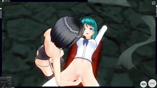3D HENTAI BDSM YURI the Gf took the College Girl to the Basement