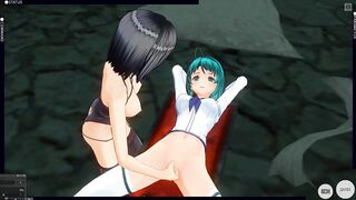 3D HENTAI BDSM YURI the Gf took the College Girl to the Basement