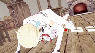 Genshin Impact: Futa Lumine Plowed & Eat Paimon's Ass