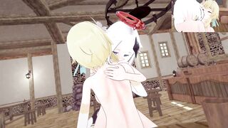 Genshin Impact: Futa Lumine Plowed & Eat Paimon's Ass
