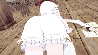 Genshin Impact: Futa Lumine Plowed & Eat Paimon's Ass