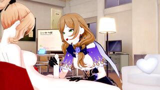 [genshin Impact] Futanari Jean Boned Lisa(3d Cartoon)