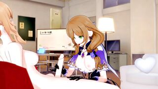 [genshin Impact] Futanari Jean Boned Lisa(3d Cartoon)