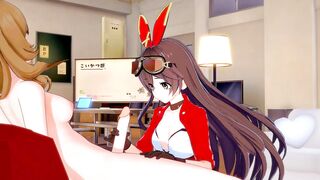 [genshin Impact] Futanari Lisa Screwed Amber(3d Animated)