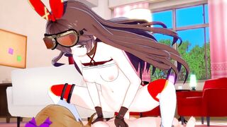 [genshin Impact] Futanari Lisa Screwed Amber(3d Animated)