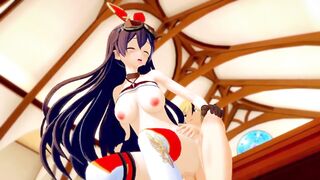 Genshin Impact: BOMBSHELL SEX WITH CUTE WAIFU AMBER (3D Anime)
