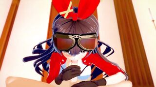 Genshin Impact: BOMBSHELL SEX WITH CUTE WAIFU AMBER (3D Anime)