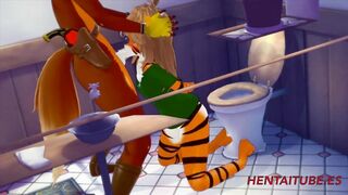 Furry Yiff Animated - Tigress gives a Fox a Blowjob in the