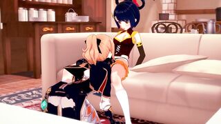 Jean Shows Xiangling Addicting Pleasure (Genshin Impact)
