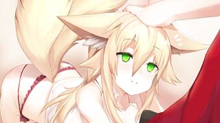 Stroke with my Fluffy Tail~ | Kokonoe Tsubaki ANIME JOI ~ (EDGING,
