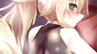Stroke with my Fluffy Tail~ | Kokonoe Tsubaki ANIME JOI ~ (EDGING,