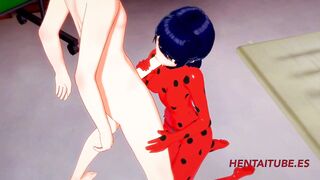 Miraculus Animated - Lady Bug Hand Job and Fellatio with Cum into