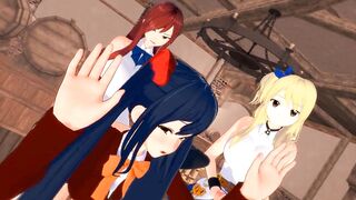 FUTANARI WENDY MARVELL,ERZA SCARLET AND LUCY HEARTFILIA FAIRY TAIL