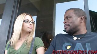 beauty blonde Lindsey Meadows gets fuck by black guy