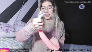 Watch how this chick says filthy words to you while masturbating hard