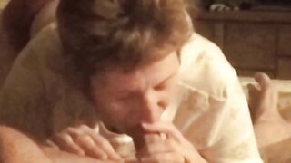 Close up blow job
