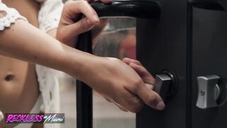 RecklessInMiami - Blonde Cutie Addie Andrews Gets Freaky at a Clothing Store