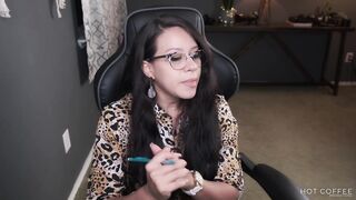 Fake teacher "forgets" to log off online school and fucks her husband