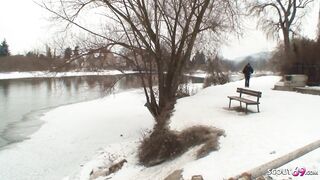 Old Guy Seduce Curvy Nylon 19 Year Older to Fuck Outdoor inside