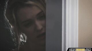 babysitter gets horny spying a couple fucking