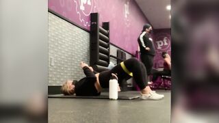 PAWG Stretching At The Gym (4+ Minutes)