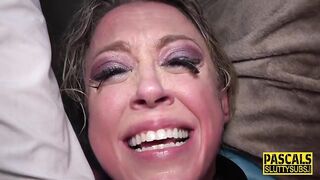 Milf into dominating threeway gets anal