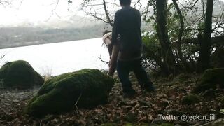 18 Year Old step sister couldn't wait anymore! Pounded outdoor into outdoors