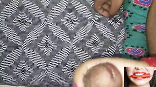 Hottie Punjab ex-wife with blue nail polish giving hand job to