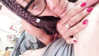 Blowing Daddy's Penis until he Cuts then he Pees all