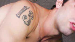 isolated and helpless, Handsome soldier Julian Brady gets devoured by a muscled marine